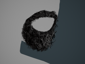 Facial Hair Cards Style 8 - Curly Circle Beard 3D मॉडल