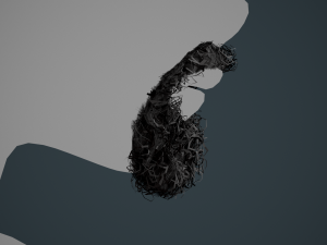 Facial Hair Cards Style 8 - Curly Circle Beard 3D मॉडल