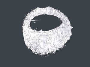 Facial Hair Cards Style 8 - Curly Circle Beard 3D मॉडल
