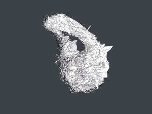Facial Hair Cards Style 8 - Curly Circle Beard 3D मॉडल