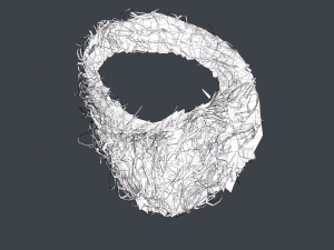 Facial Hair Cards Style 8 - Curly Circle Beard 3D मॉडल