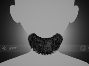Facial Hair Cards Style 9 - Curly Goatee Beard 3Dモデル