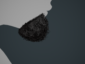 Facial Hair Cards Style 9 - Curly Goatee Beard Modelo 3D