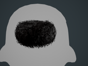 Facial Hair Cards Style 9 - Curly Goatee Beard Modelo 3D