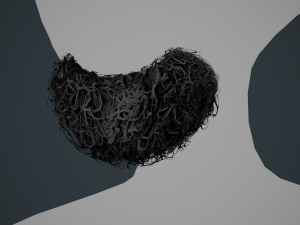 Facial Hair Cards Style 9 - Curly Goatee Beard Modelo 3D