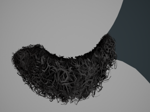 Facial Hair Cards Style 9 - Curly Goatee Beard Modelo 3D