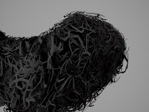Facial Hair Cards Style 9 - Curly Goatee Beard Modelo 3D