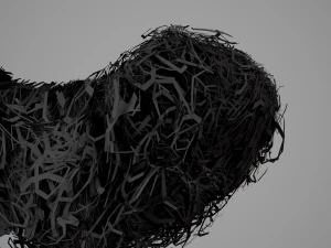 Carte per peli del viso Stile 9 - Barba con pizzetto riccio Modello 3D