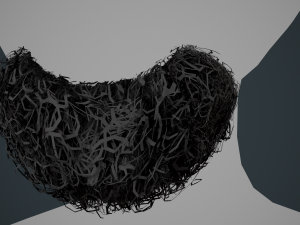 Facial Hair Cards Style 9 - Curly Goatee Beard Modelo 3D