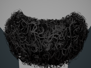Facial Hair Cards Style 9 - Curly Goatee Beard Modelo 3D