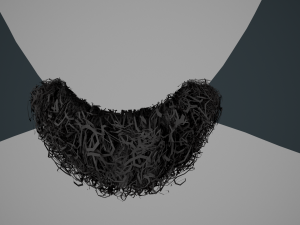 Facial Hair Cards Style 9 - Curly Goatee Beard Modelo 3D