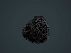 Facial Hair Cards Style 9 - Curly Goatee Beard Modelo 3D