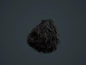 Carte per peli del viso Stile 9 - Barba con pizzetto riccio Modello 3D