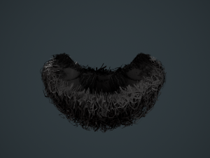 Facial Hair Cards Style 9 - Curly Goatee Beard Modelo 3D