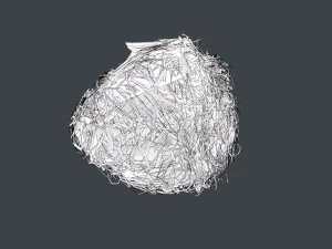 Carte per peli del viso Stile 9 - Barba con pizzetto riccio Modello 3D