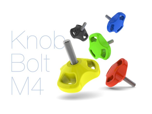 knob bolt m4 Model do druku 3D .c4d .max .obj .3ds .fbx .stl .blend 