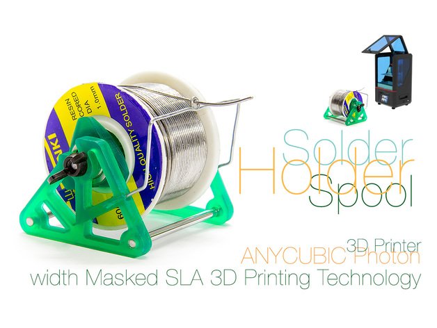 solder spool holder with masked sla 3d printing technology 3D Print Model .c4d .max .obj .3ds .fbx .stl .blend 