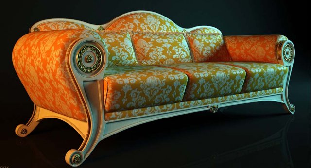 sofaclassic 3D 模型 .c4d .max .obj .3ds .fbx .stl .blend 