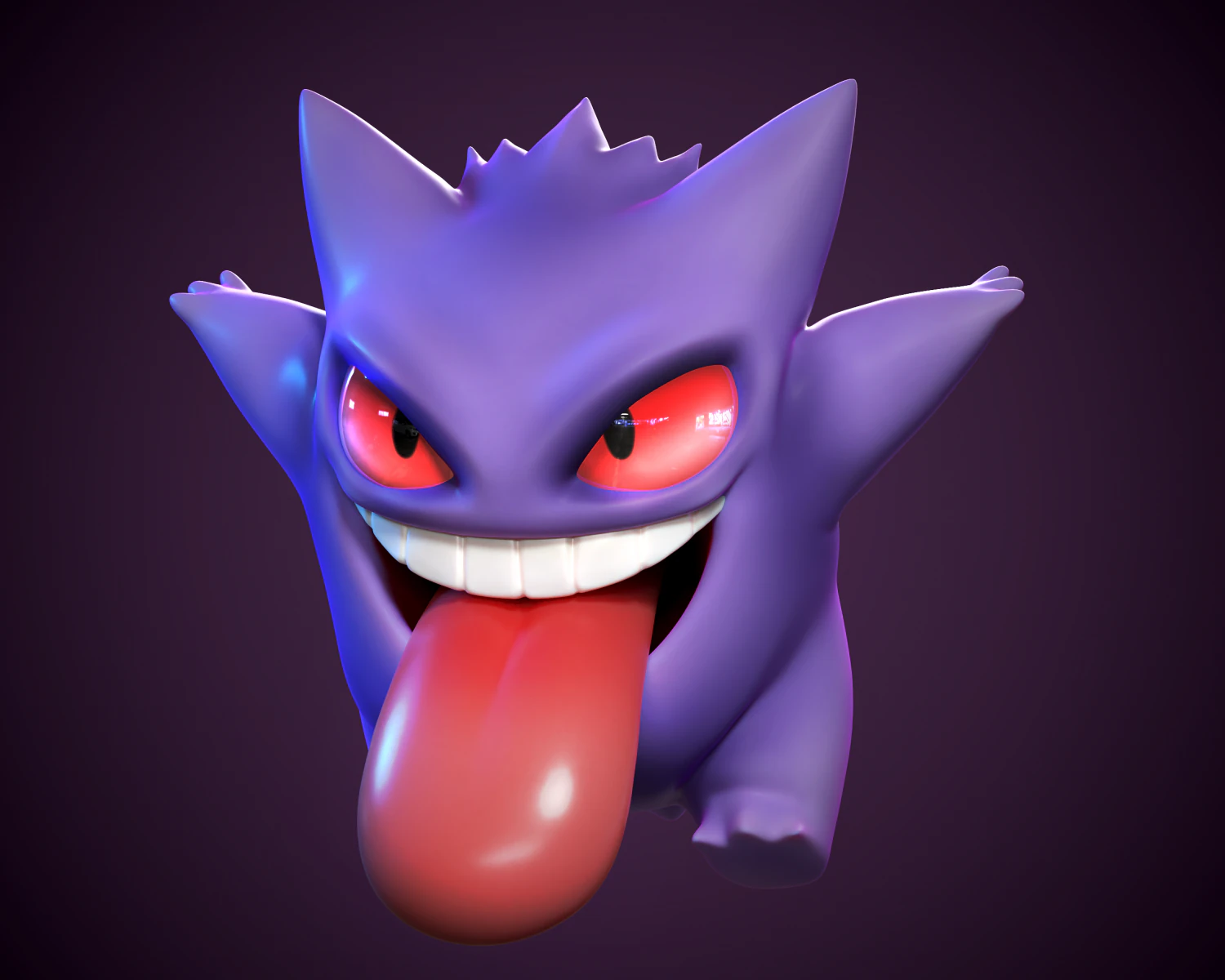 gengar pokemon 3D Print Model .c4d .max .obj .3ds .fbx .stl .blend 