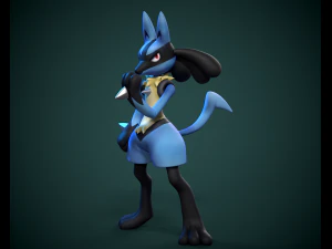 Lucario Pokémon 3D Druckmodell