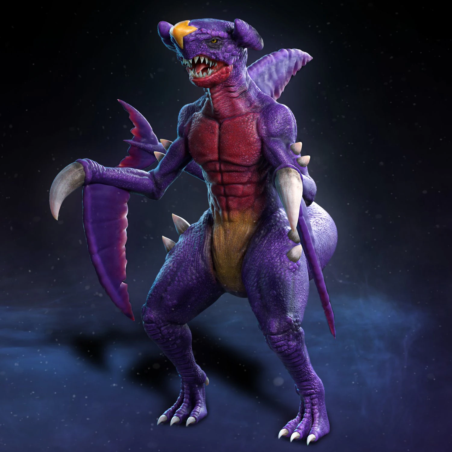 realistic garchomp pokemon 3D Print Model .c4d .max .obj .3ds .fbx .stl .blend 