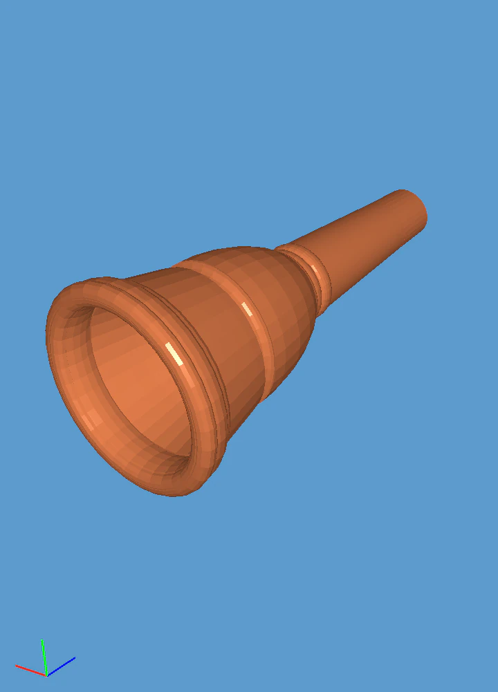schaller 1-l trombone mouthpiece 3D Print Model .c4d .max .obj .3ds .fbx .stl .blend 
