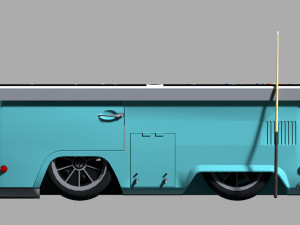 snooker table volkswagen kombi Modelo 3D