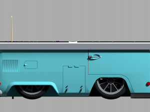 snooker table volkswagen kombi Modelo 3D
