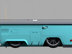 snooker table volkswagen kombi 3D Model