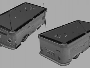 snooker table volkswagen kombi 3D Model