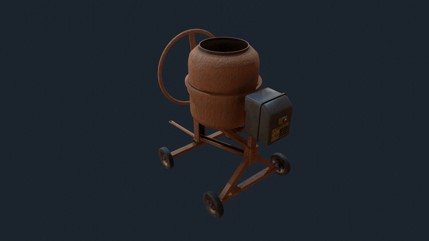 concrete mixer 3D Model .c4d .max .obj .3ds .fbx .stl .blend 