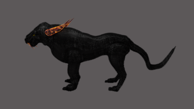 3d fantasy puma 3D Model .c4d .max .obj .3ds .fbx .stl .blend 