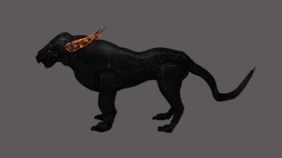 3d fantasy puma 3D Model .c4d .max .obj .3ds .fbx .stl .blend 
