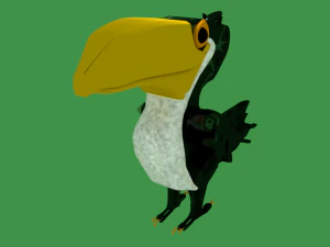 pelican cartoon 3d 3D Model