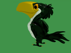 pelican cartoon 3d 3D Model