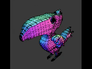 pelican cartoon 3d 3D Model
