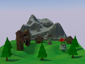 인구가 많은 풍경 대표성 3D 모델