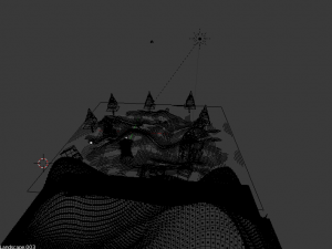 populated landscape lowpoly 3D Модель