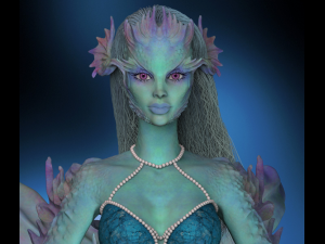 Mermaid high poly and 3d print 3D मॉडल