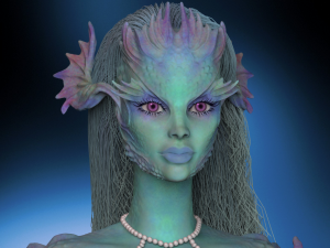 Mermaid high poly and 3d print 3D मॉडल