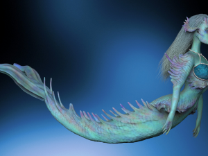 Mermaid high poly and 3d print 3D मॉडल