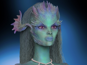 Mermaid high poly and 3d print 3D मॉडल