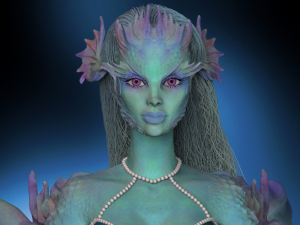 Mermaid high poly and 3d print 3D मॉडल