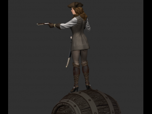 pirate woman high poly Modelo 3D