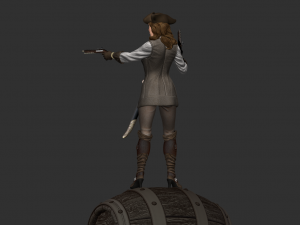 pirate woman high poly Modelo 3D