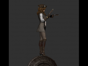 pirate woman high poly Modelo 3D