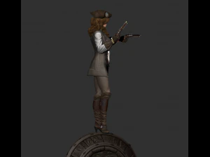 mulher pirata high poly Modelo 3D