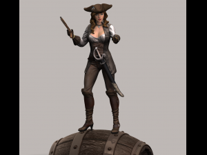 pirate woman high poly Modelo 3D