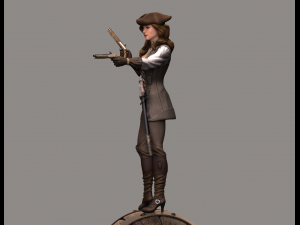 pirate woman high poly Modelo 3D