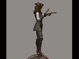 pirate woman high poly Modelo 3D